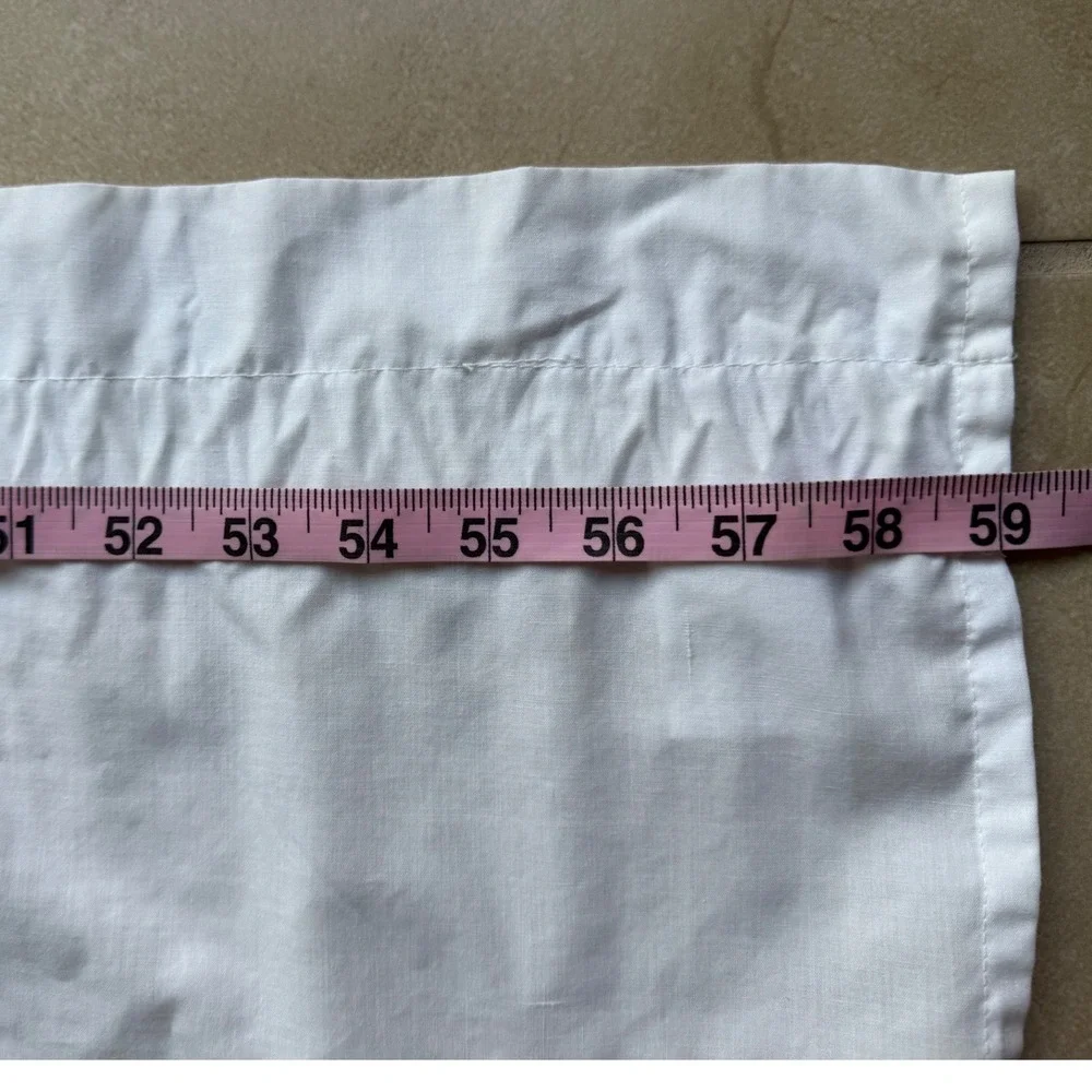 Vintage Style Embroidered Paris Cafe Scene Window Valance White Lace Trim 59x15